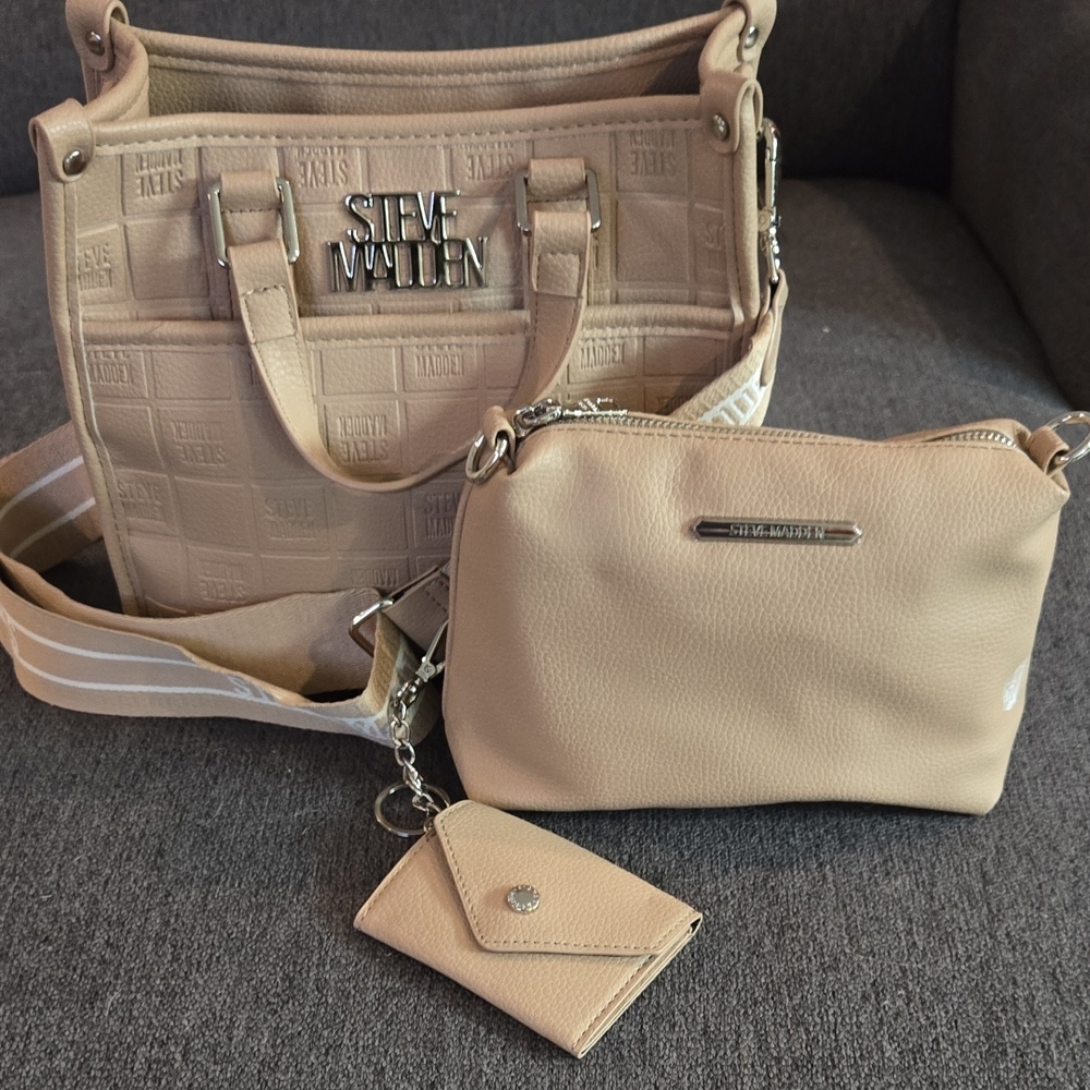 Steve Madden Beige Crossbody Bag Trio